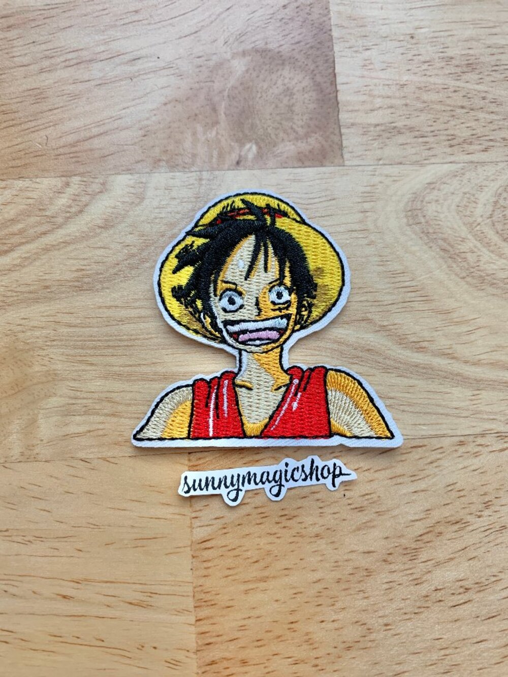 One Piece Anime Embroidered Patch Strawhat Monkey D Luffy Half Body